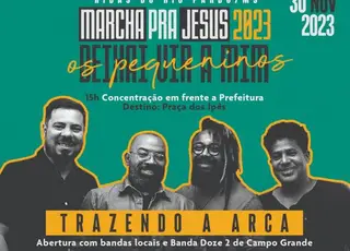 Em Ribas, Marcha para Jesus terá show com Trazendo a Arca, Doze 2 e bandas locais
