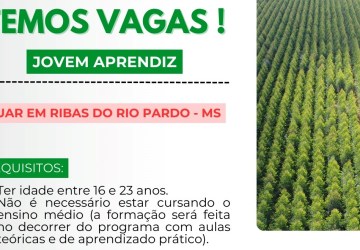 JS Florestal abre vagas para Jovem Aprendiz em Ribas do Rio Pardo