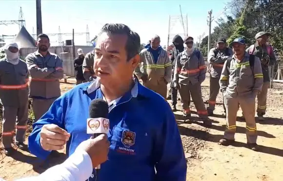 Trabalhadores da construção da subestação de energia paralisam obras em Ribas do Rio Pardo 